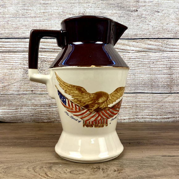 McCoy Spirit of '76 National Gallery of Art Carved Wooden Eagle Pitcher - Picture 1 of 10